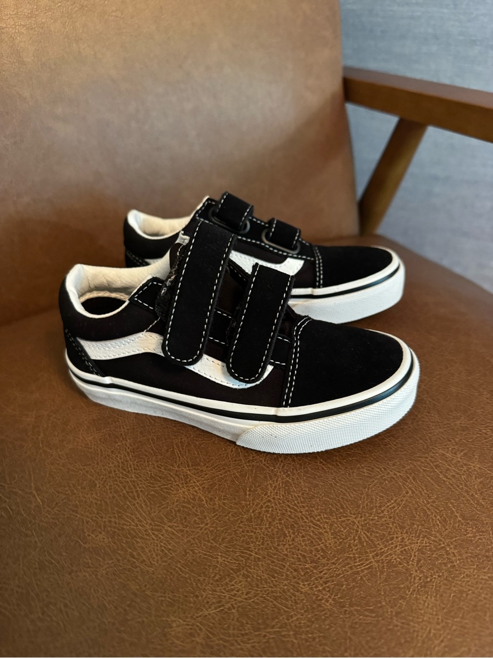 New Vans Kids Old Skool V Shoes Black 11.5